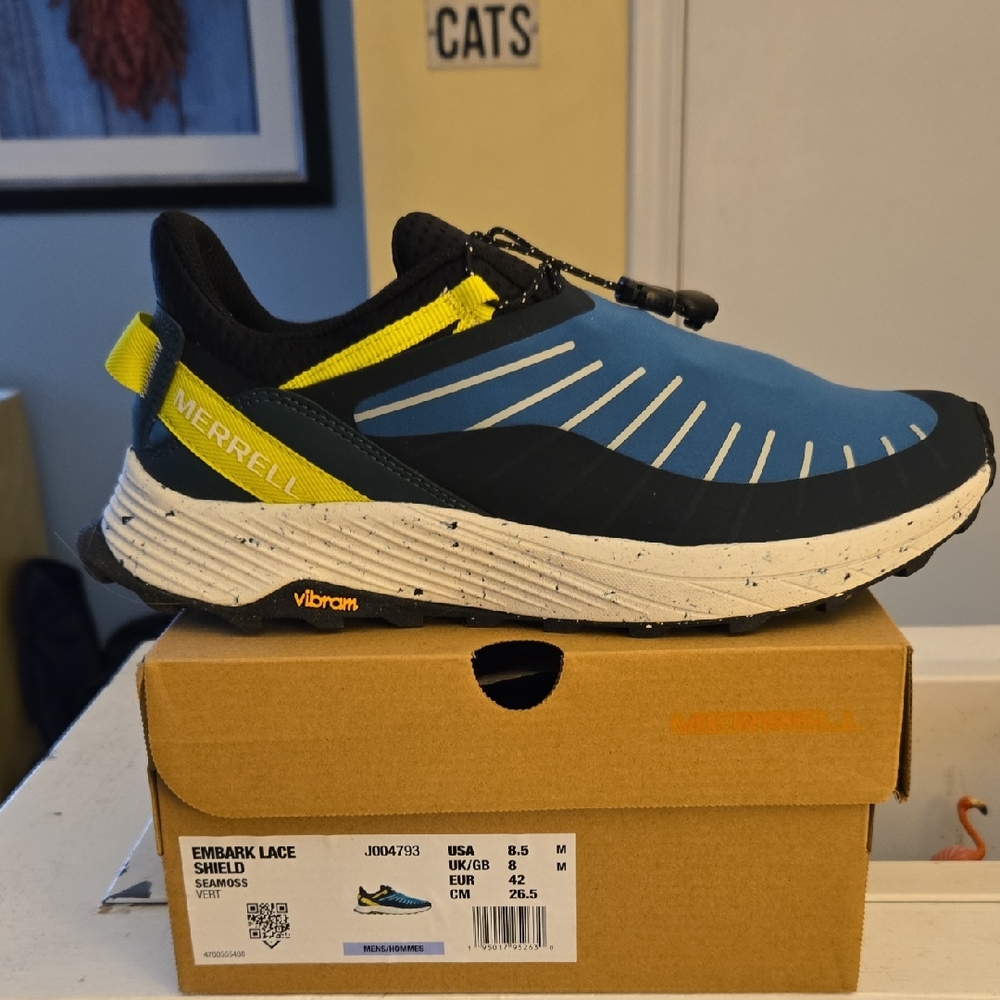 Merrell Blue and Black Shield Sneakers